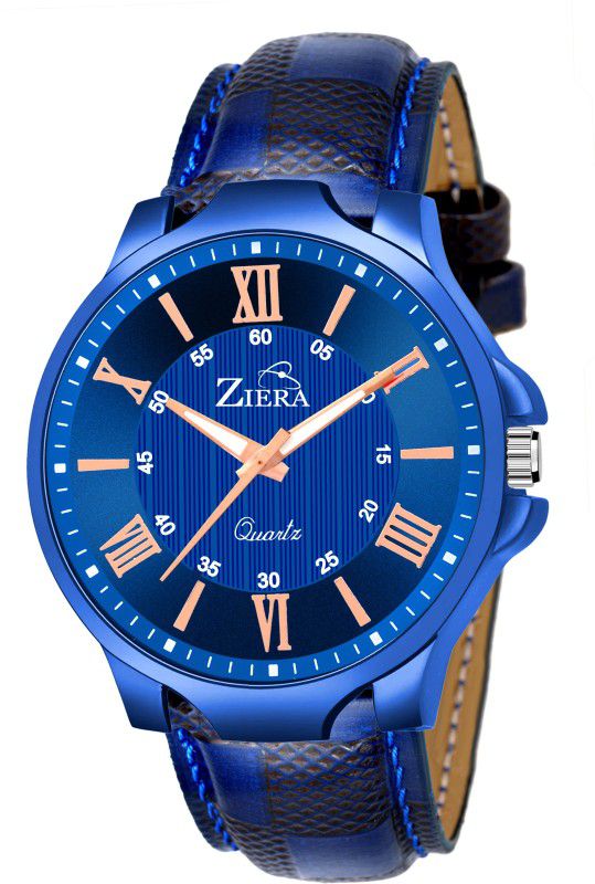 Blue Leather Strap Ziera brand watch for boys watch Analog Watch - For Men ZR 613