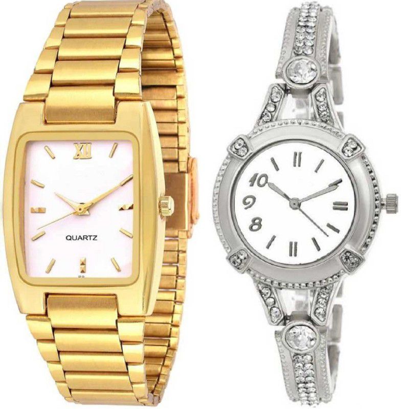 chain belt Analog Watch - For Boys & Girls New Golden Plated couple watches for couple