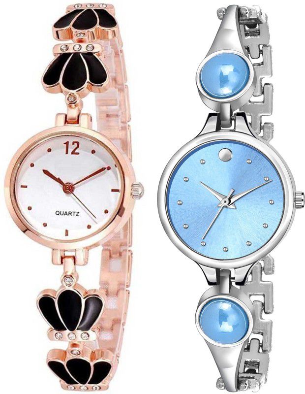Analog Watch - For Girls Combo Pack 2 Best Artist Designer Party-Wedding Bangle Analog Watch For Girls SK112