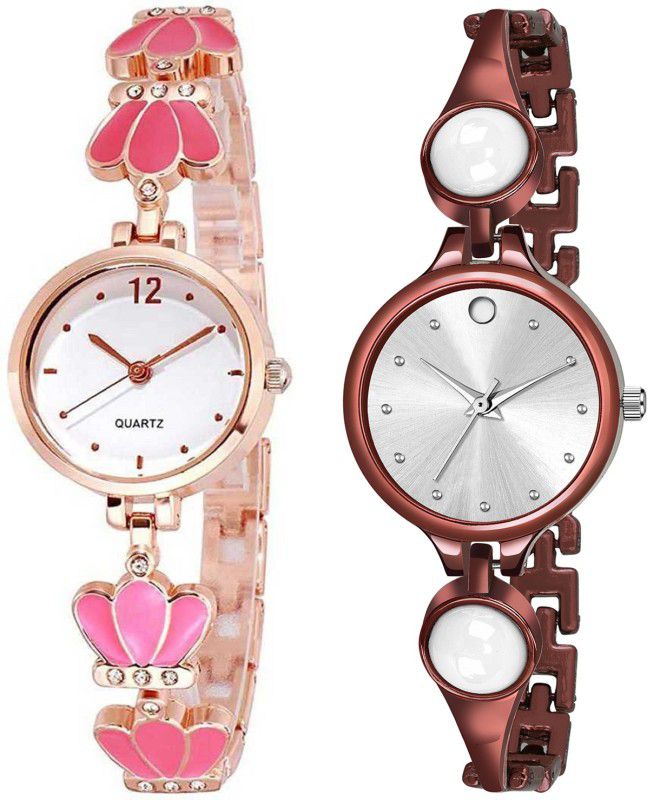 Analog Watch - For Girls Combo Pack 2 Best Artist Designer Party-Wedding Bangle Analog Watch For Girls SK98