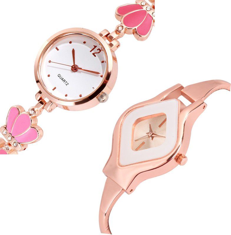 Analog Watch - For Girls Combo Pack 2 Best Artist Designer Party-Wedding Bangle Analog Watch For Girls SK99