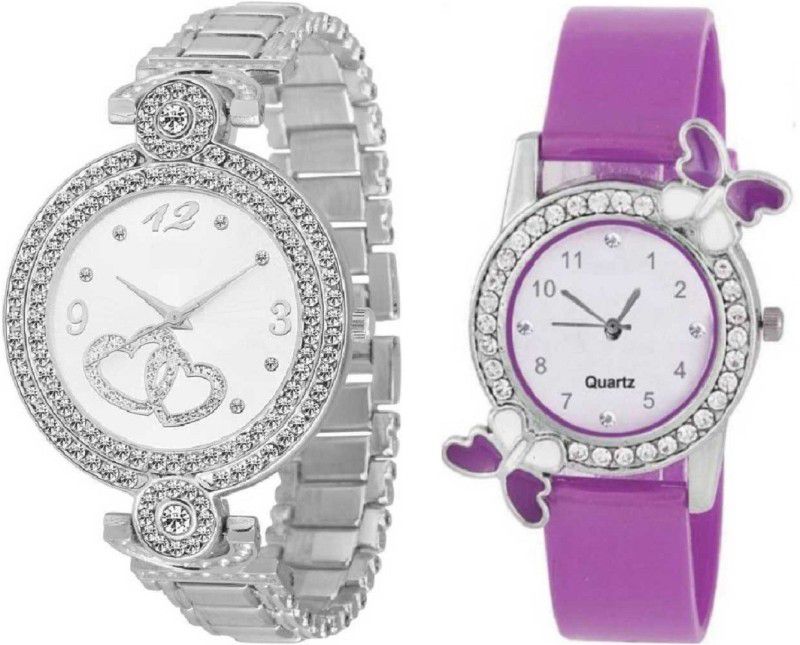 Fancy Designer NG87001NL01X1306 White Diamond Women And Kids Analog Watch - For Girls Beautiful Bracelet Watch