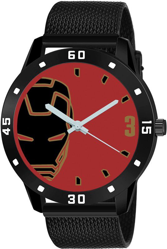 Iron Man Red Dial Analog Watch - For Boys AVENGERS PREMIUM EDITION