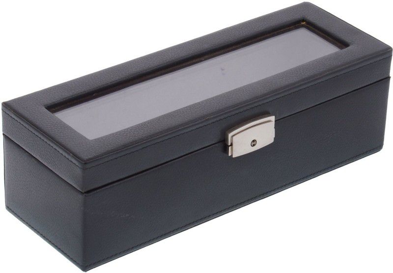 Top View Long Watch Box Watch Box  (Black, Holds 10 Watches)