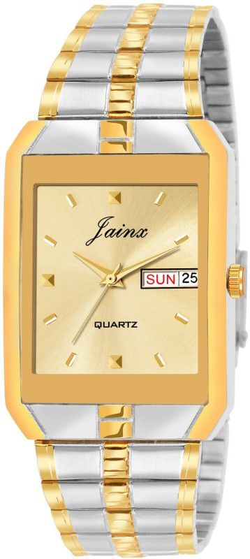 Day & Date Function Golden Premium Analog Watch - For Men JM1129
