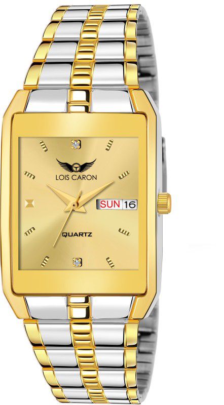 ORIGINAL GOLD PLATED & TWO TONE DAY & DATE FUNCTIONING WATCH FOR BOYS Analog Watch - For Men LCS-8508
