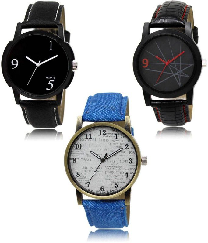 New latest Designer Combo of 3 Analog Watch - For Men LR06-LR08-LR28