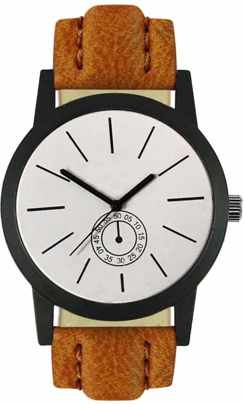 Stylish Professional Analog Watch - For Girls New FX412 All Black With White Dial & Silver Font