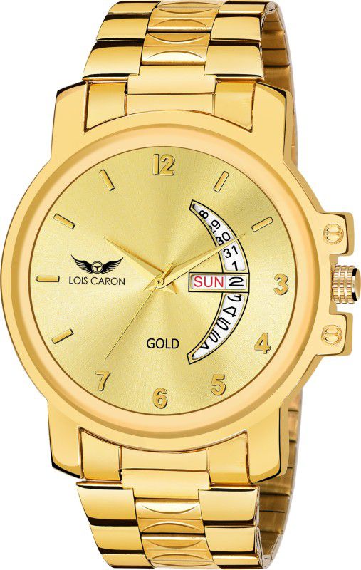 ORIGINAL GOLD PLATED DAY & DATE FUNCTIONING Analog Watch - For Men LCS-8468
