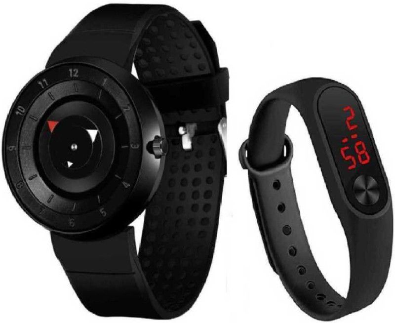 Analog Watch - For Boys & Girls BLACK-1 Trending KOREAN’s Favorite Style Latest Digital Model NEW GENERATION DIGITAL NEW DIGITAL LED SPORTS Digital smart Watch Unique Arrow New Arrival Silicon Strap For Boys & Girls