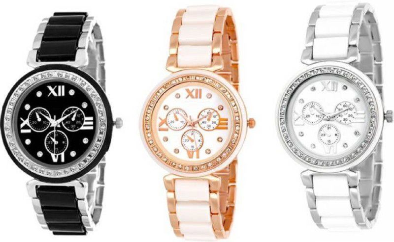 Analog Watch - For Girls 703WHT-703BLK-703WSLV Dazzle Watch - For Women Watch - For Men