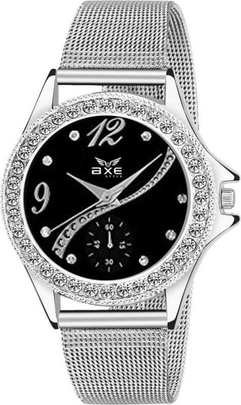 Analog Watch - For Girls X-2283 Bold Black Color Design Dial Beautiful