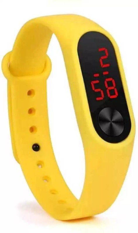 Yellow M2 Digital Watch For-Men & Women Digital Watch - For Boys & Girls New Attractive High Selling Product Yellow Color Digital Watch For-Boys & Girl