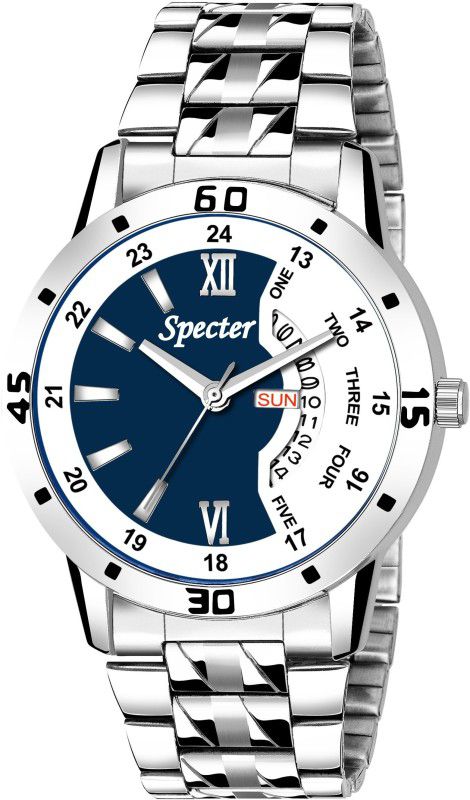 Multi-Color Day & Date Function Silver Color Chain Casual Water Resistant Analog Watch Analog Watch - For Men 229