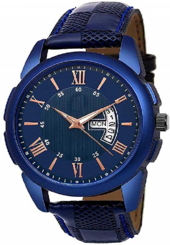 Analog Watch - For Boys New Blue DIal Day & Date Feature Analog Watch - For Men Analog Watch - For Boys & Men