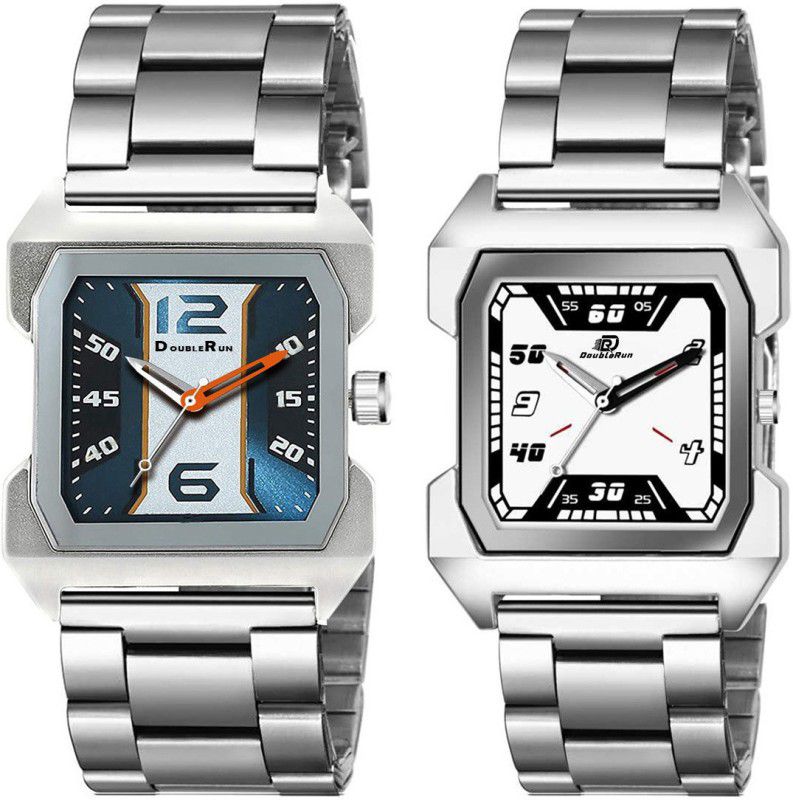 K_66_70 Analog Watch - For Men New Stylish Fancy Blue And White Square Dial
