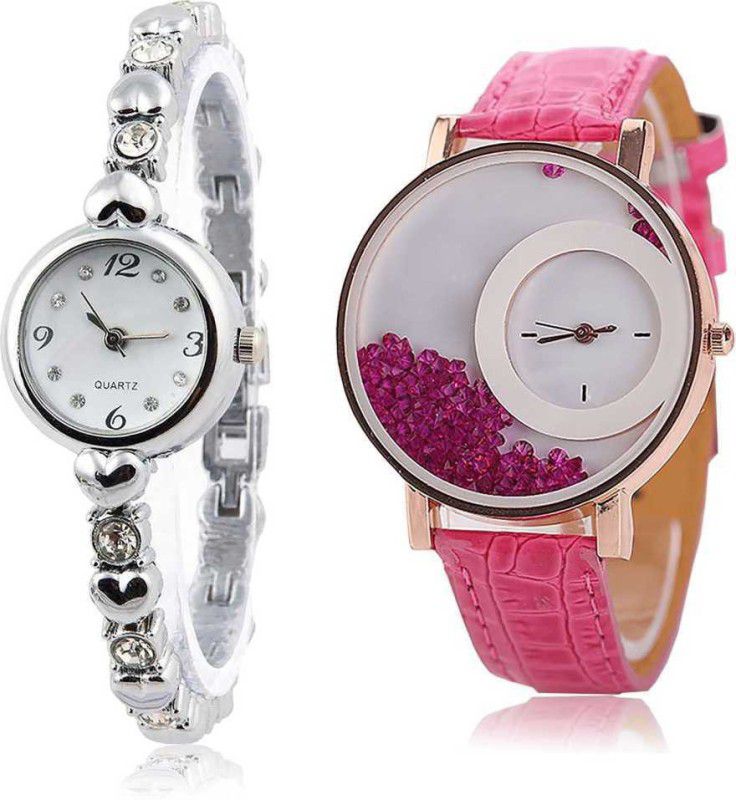 Analog Watch - For Girls Brand New Technology Stone And Movable Dimond Combo Watch For Girls And Women - combo watch Analog Watch - For Girls