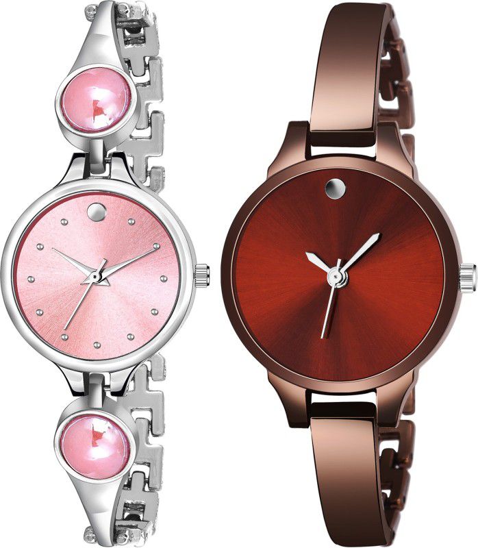 Analog Watch - For Girls Combo Pack 2 Best Artist Designer Party-Wedding Bangle Analog Watch For Girls SK134