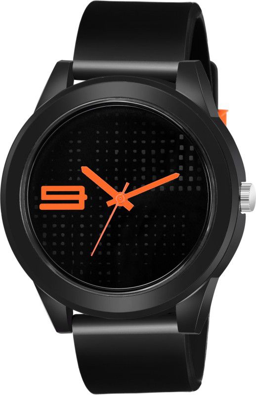 Analog Watch - For Men Rich Looking Silicone Rubber Black Color Belt Sport Watch For Men And Boys