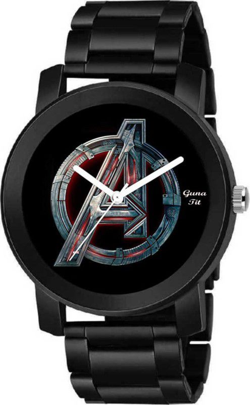 Analog Watch - For Men New Luxury Black Metal Chain Fast Selling MARVEL AVENGER Analog Watch For Boys