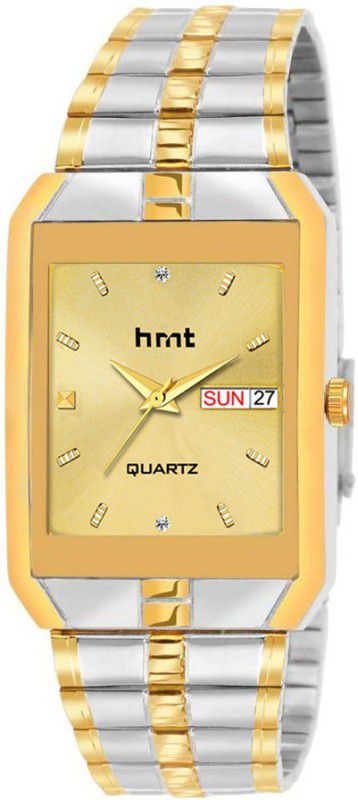 HMTS-GS9014 Analog Watch - For Men HMTG-G9014 Original Gold Plated Day & Date