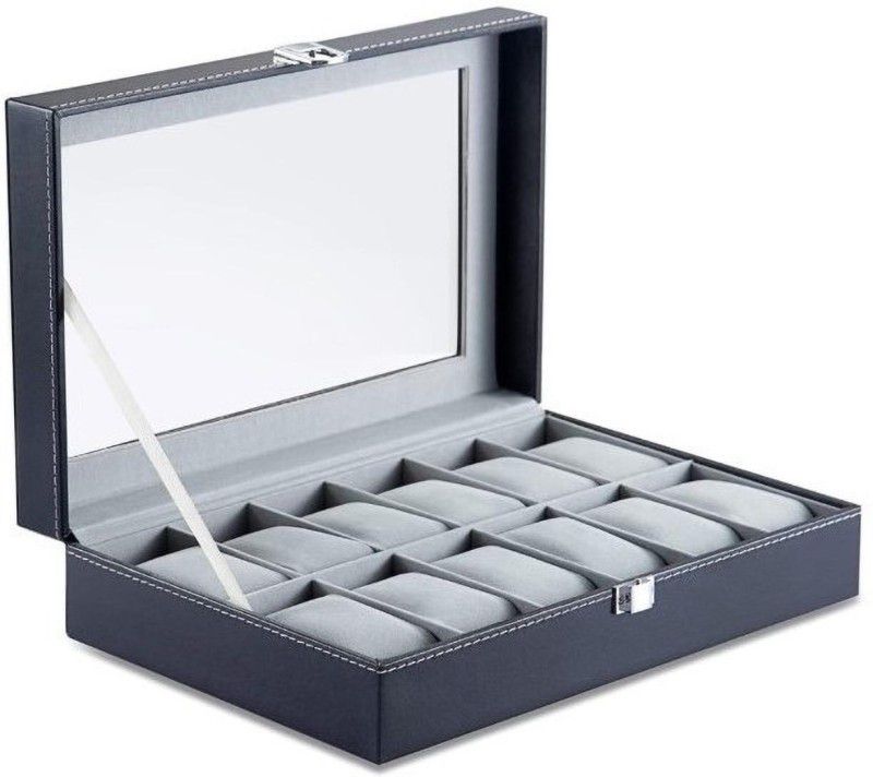 RB02 Watch Box  (Black, Holds 12 Watches)