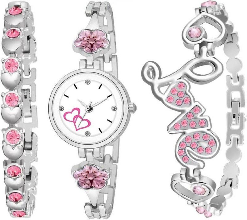 NEW HIGH PREMIUM QUALITY DESIGN HERAT LOVE AND WITH BRACELET WATCH FOR GIRL Analog Watch - For Women BFW-739