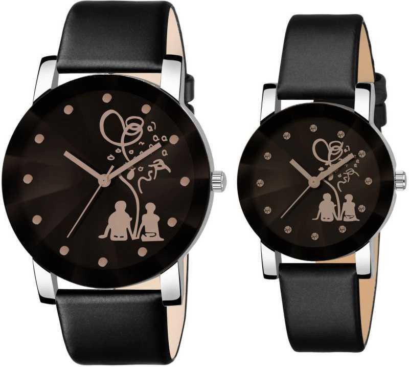 Analog Watch - For Couple Alkh Black Crystal Glass Dial Under Tree Love Boi's Couple Combo(CASUAL+PARTY-WEDDING+FORMAL+SPORT)