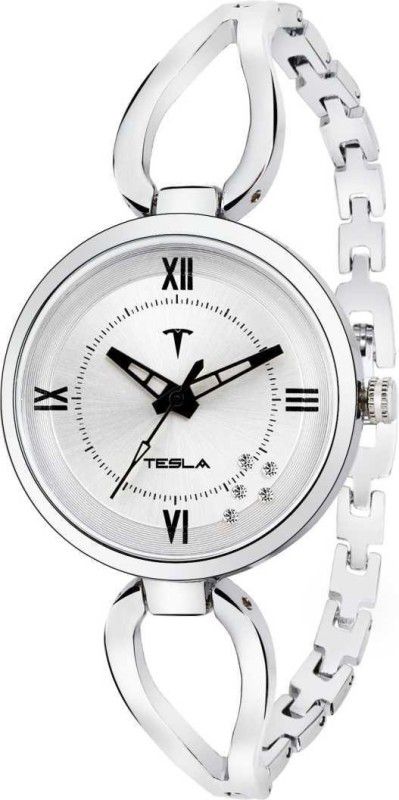 BANGLE SERIES Analog Watch - For Girls TL-LR-007-SILVER-CHAIN PARTY WEAR WATCH