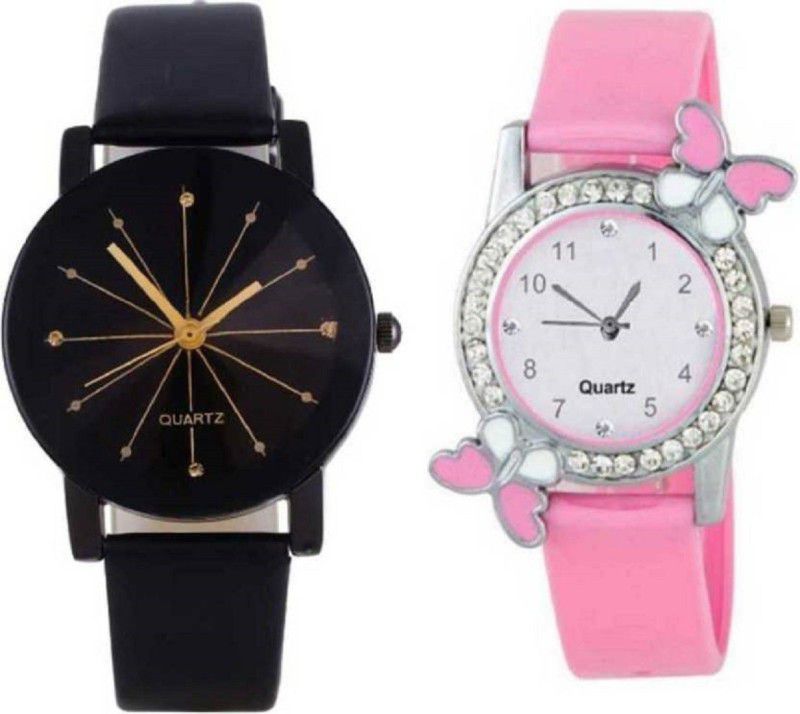 Analog Watch - For Girls Craz Look New Beautiful S.D,0-2 Combo (Pack of 2) Belt Hybrid Analog Watch - For Girls