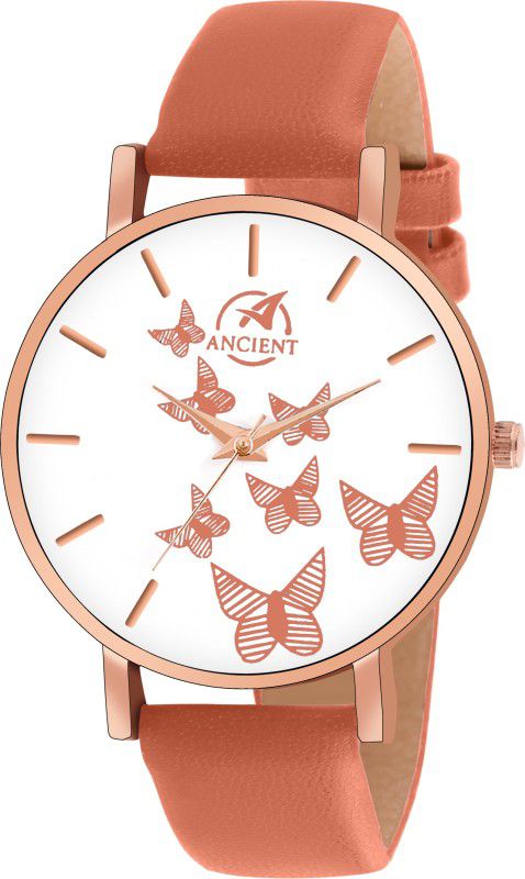 Analog Watch - For Girls 01- Cystal Brown Butterfly For Girls And Women Designer