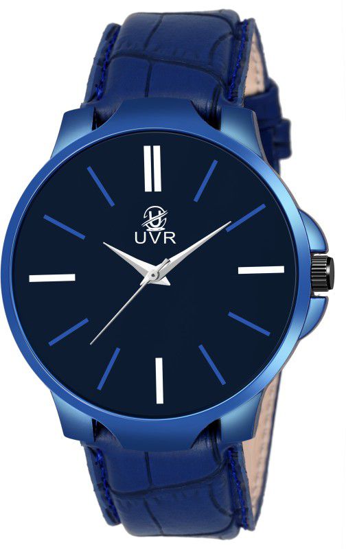 Elegant Slim All Blue Avatar Leather Strap Blue Dial Quartz Mechanism Wrist Analog Watch - For Men UR-1006