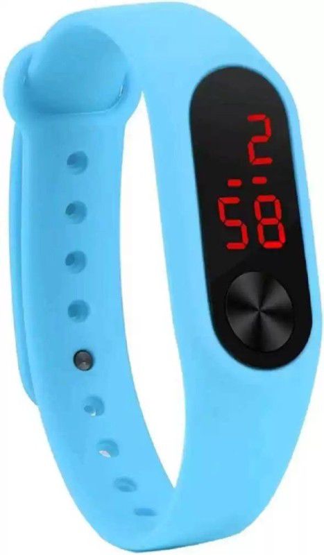 Blue M2 Digital Watch For-Men & Women Digital Watch - For Boys & Girls New Attractive High Selling Product Sky Blue Color Digital Watch For-Boys & Girl