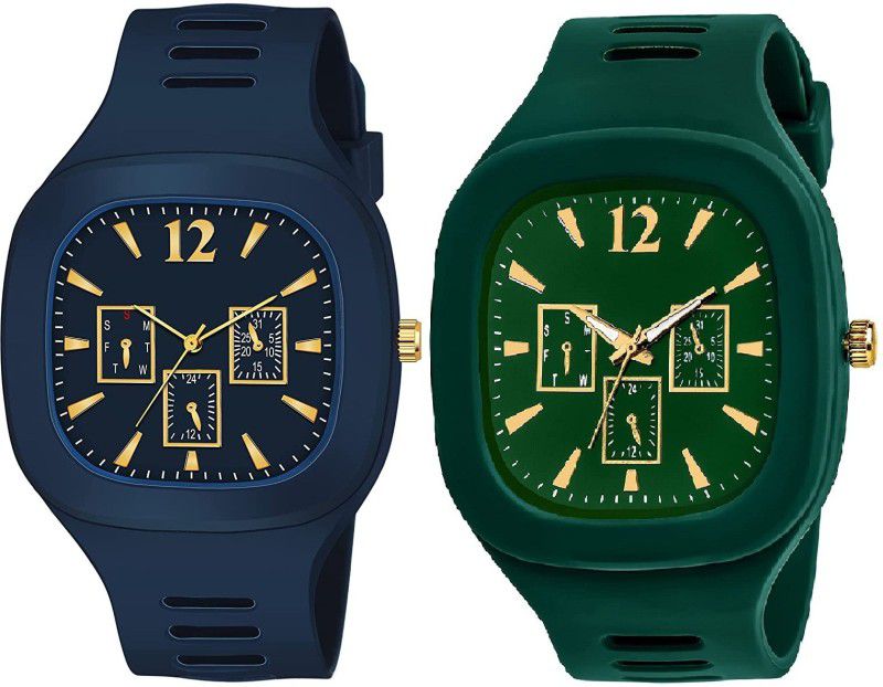 Analog Watch - For Boys AMC-2 2022 LATEST DESIGN ANALOG BEST LOOKING BLUE & GREEN WATCH FOR MENS & BOYS