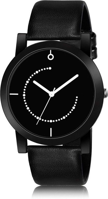 Analog Watch - For Men Men's All Black Latest Designer Leather Strap Analog Watch