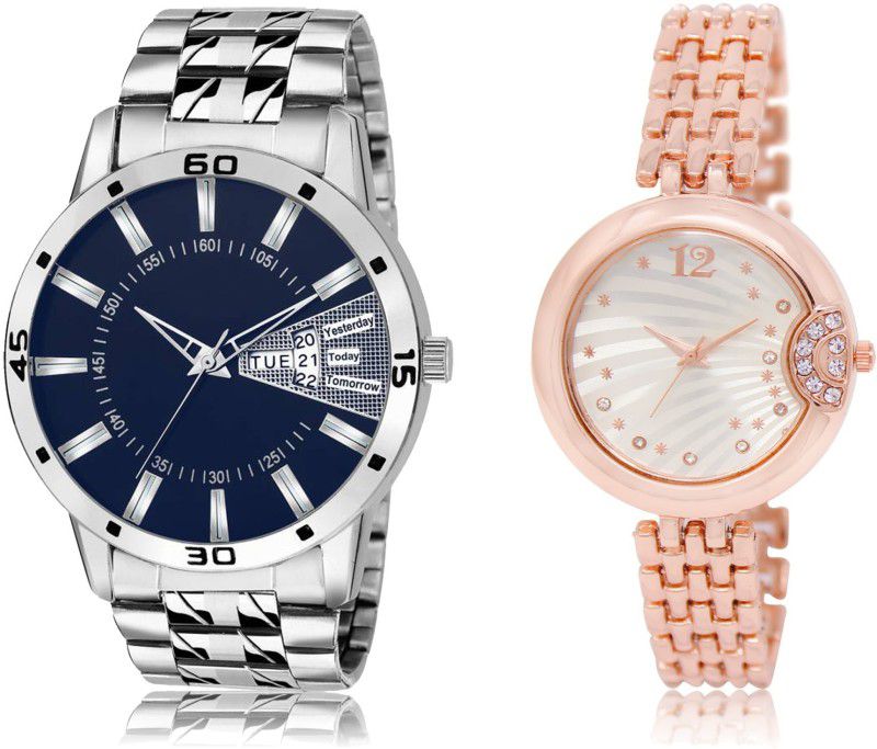 New Latest Designer Combo of 2 Analog Watch - For Couple LR102-LR228
