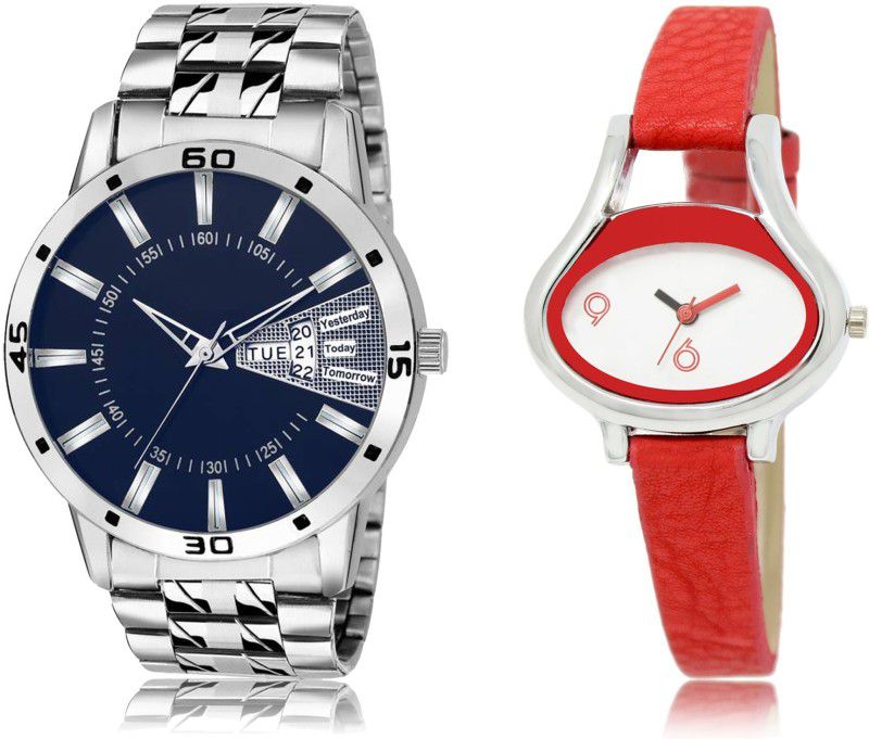 New Latest Designer Combo of 2 Analog Watch - For Couple LR102-LR206