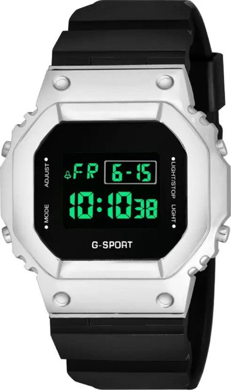 Sports Digital Square Dial Latest LED Watch for Kids Boys, Girls, Unisex watches Digital Watch - For Boys & Girls HL1015-SILVER
