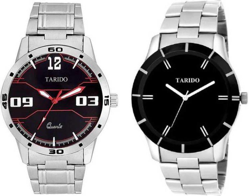 TD1647SM01_TD1570SM01 COMBO OF BLACK & BLACK WHITE DIAL ANALOG WATCHES FOR MAN & BOYS Analog Watch - For Boys TD1647SM01_TD1570SM01 COMBO OF BLACK & BLACK WHITE DIAL ANALOG WATCHES FOR MAN & BOYS