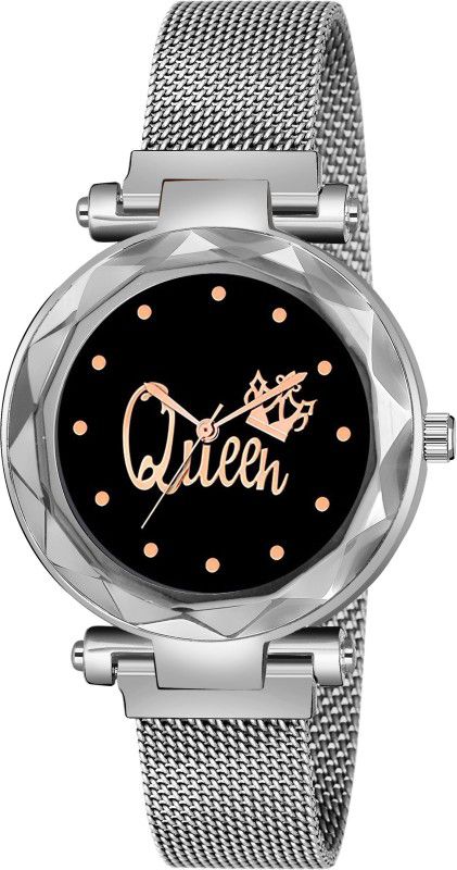 New Fashion Analog Watch - For Girls NX_Crystal-queen-BD-Maganet-Girls Silver Color Premium Quality