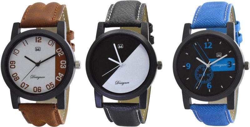 Analog Watch - For Men O-23-7-8 Analogue Multicolor Dial Men's & Boy's Watch (Pack of 3) New