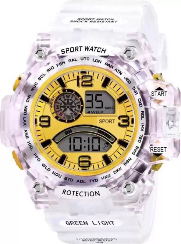 SP0002TP Transparent Staps Digital Watch - For Boys EXC-SP0002TP