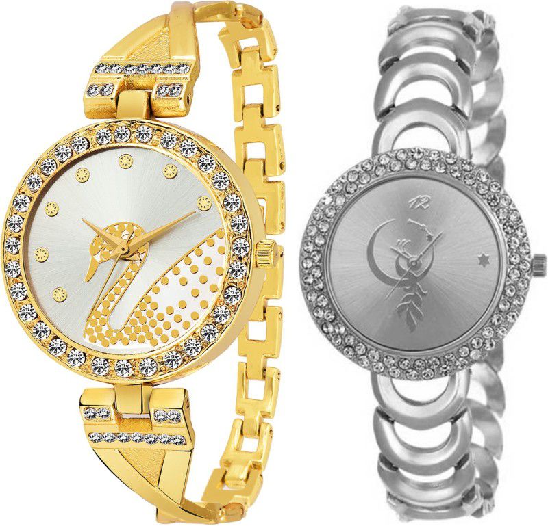 Analog Watch - For Women Combo pack 2 New Diamond Studded Part-Wedding Adition BB-07146