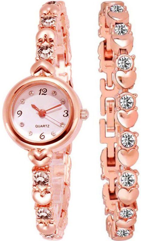 WATCH Analog Watch - For Girls NEW Exclusive Choice White Diamond Studded Rose Gold New Analog Watch - For Girls NEW FANCY DESIGN FOR LITTLE HEART Analog Watch - For Girls