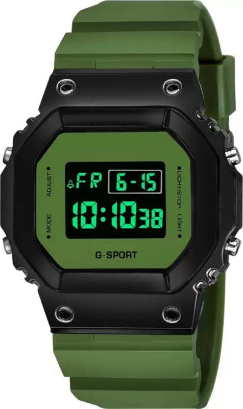 Sports Digital Square Dial Latest LED Watch for Kids Boys, Girls, Unisex watches Digital Watch - For Boys & Girls HL1015-GREEN