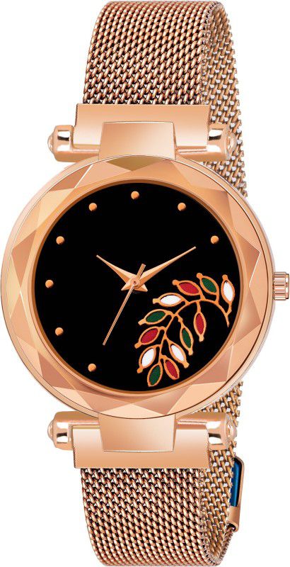 Analog Watch - For Girls M217-New Trading Gold Luxury Magnetic Belt Woman
