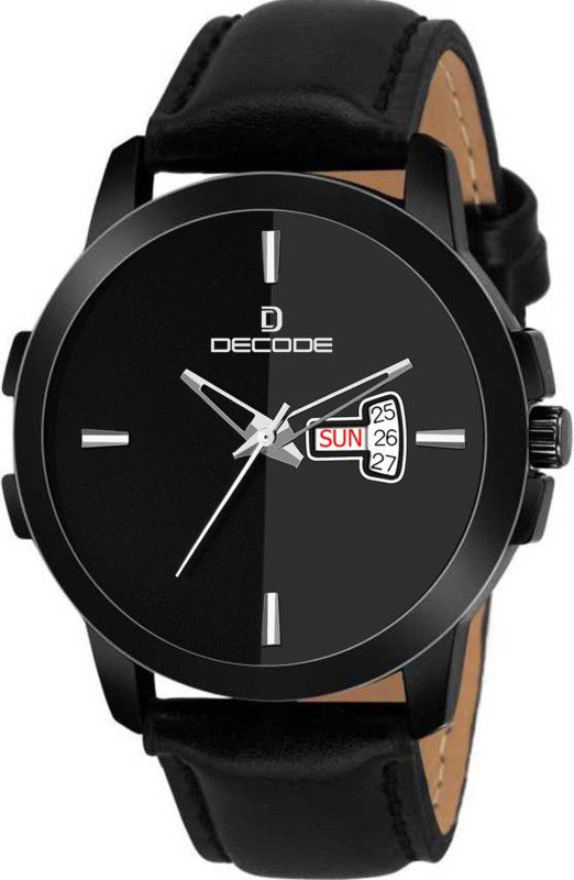 Day And Date Analog Watch - For Men DCD Exquisite dual black day and date