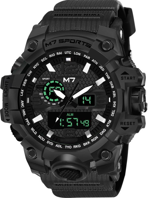 Powered by Flipkart Special Summer Collection Analog-Digital Watch - For Men M7-1155-Black Strap Chronograph