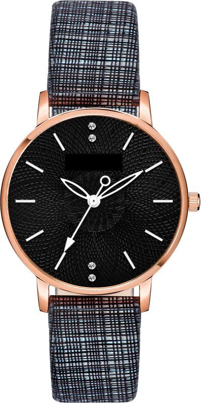 Analog Watch - For Women MT-312 New Design men and Boy Watches Fashion Black Round Dial Leather Band Quartz Wrist