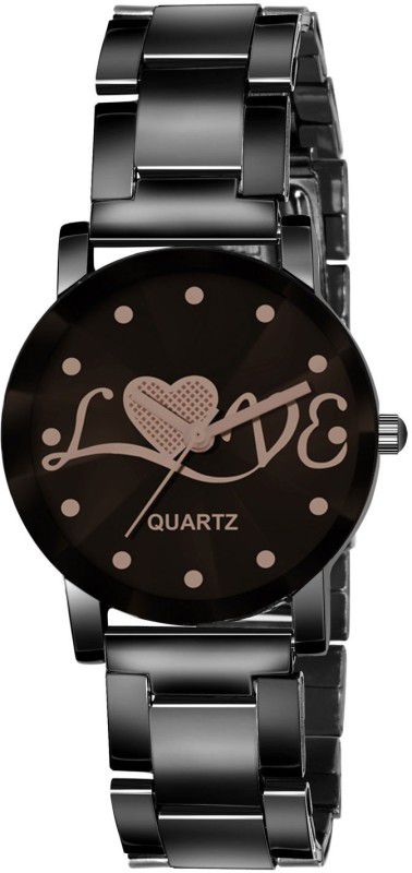 New Watches For Trendy Girls Analog Watch - For Women Analog Black Love Dial Crystal Glass